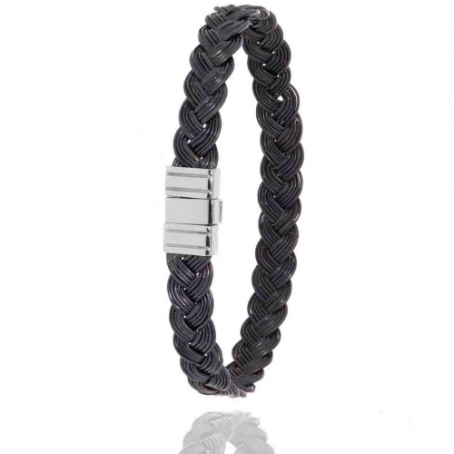 Bracelet Albanu poils d'�l�phant fermoir Platine