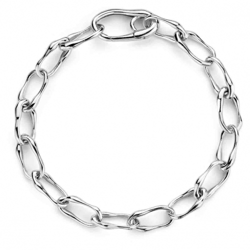 Bracelet Argent avec lien ovale - Naiomy