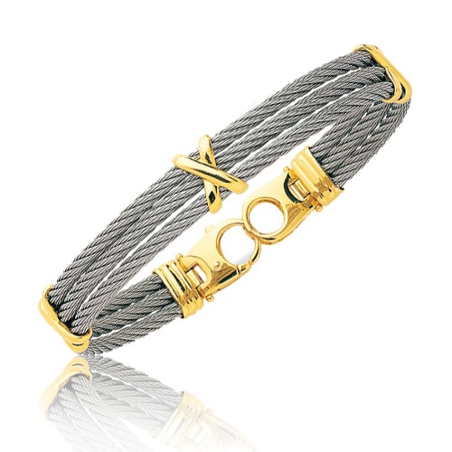 Bracelet acier et or