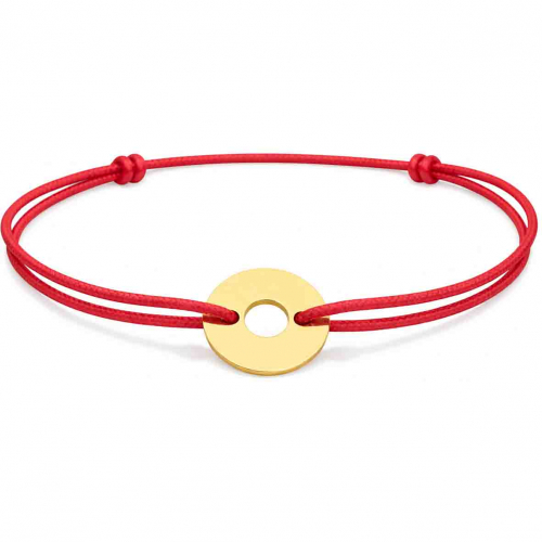 Bracelet cordon rouge avec jeton