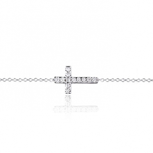 Bracelet croix diamants One More