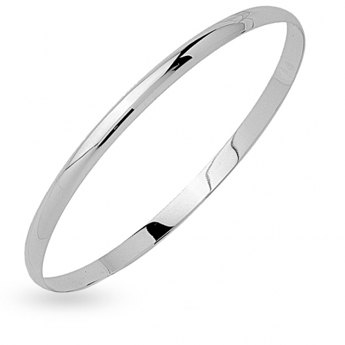 Bracelet demi jonc plat massif 4mm
