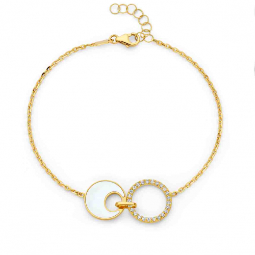Bracelet nacre et diamants