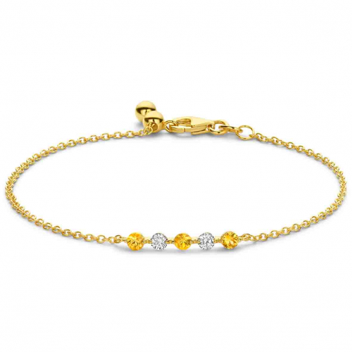 Bracelet Diamants et Saphir jaune  - One More