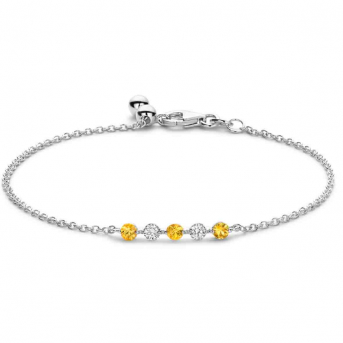 Bracelet Diamants et saphir jaune - One More