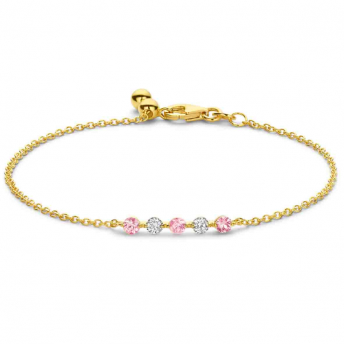 Bracelet Diamants et Saphir rose - One More