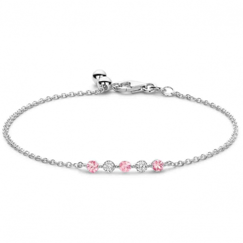 Bracelet Diamants et saphir rose - One More
