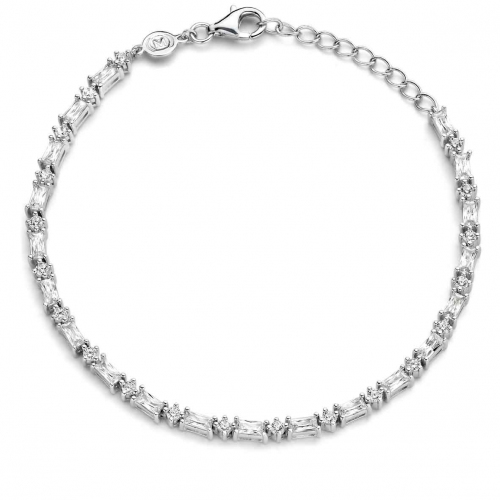 Bracelet en argent serti de zirconium Naiomy Silver