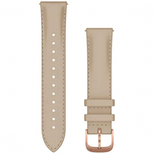 Bracelet en cuir Beige Sable - 20mm - Garmin