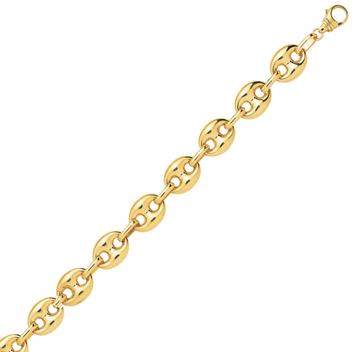 Bracelet en or 9 carats Grain de Caf� 7 mm
