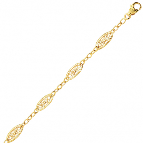 Bracelet en or maille Filigranes 5mm