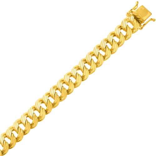 Bracelet en or maille Gourmette 9mm