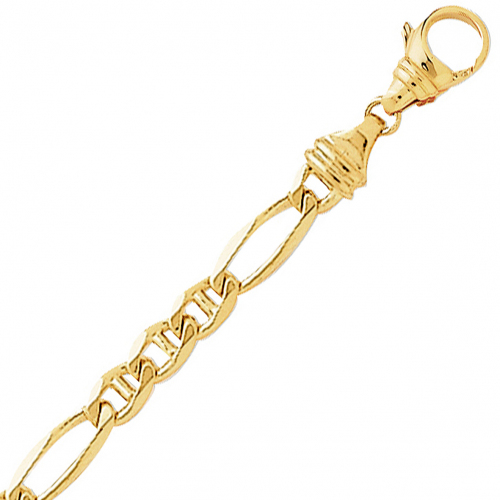 Bracelet en or maille marine alternée 4.5mm