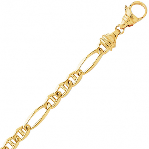 Bracelet en or maille marine altern�e 4mm