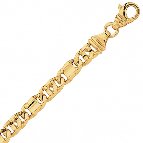 Bracelet en or maille marine altern�e 5mm