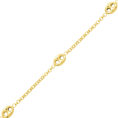Bracelet fantaisie en or 9 carats Grain de caf