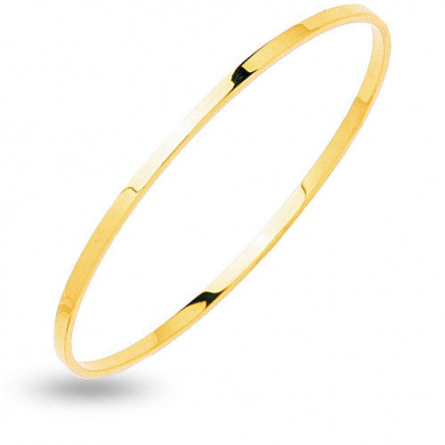 Bracelet jonc fil rectangle massif 4mm