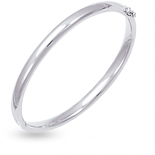 Bracelet jonc ouvrant argent tube ovale 5mm