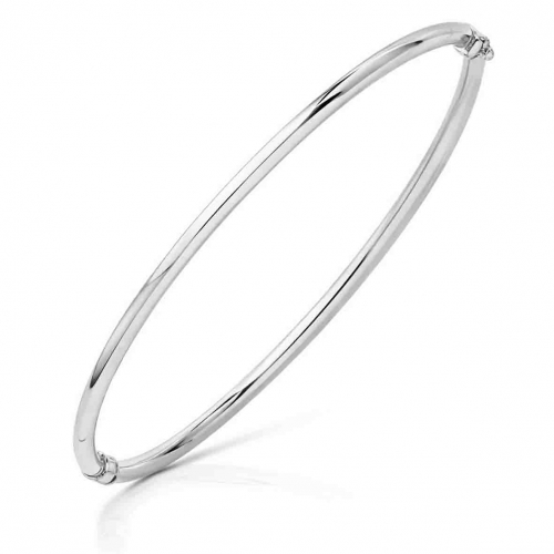 Bracelet jonc ouvrant or blanc
