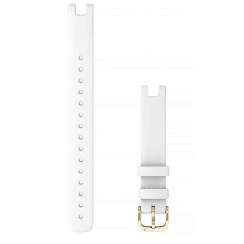  Bracelet Lily Cuir Italien blanc avec boucle Gold 