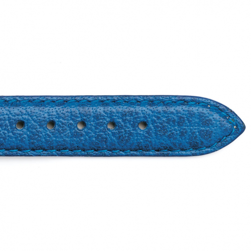 Bracelet Montre cuir de Buffle bleu