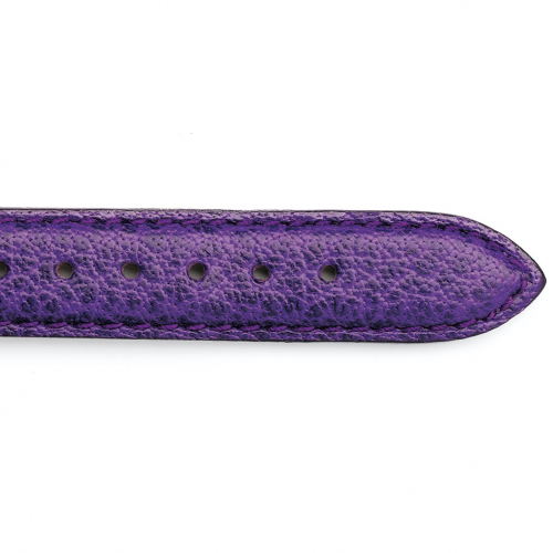 Bracelet Montre cuir de Buffle lilas