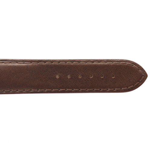 Bracelet Montre en cuir de Taureau Marron Fonc�