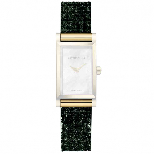 Bracelet montre interchangeable mauna Loa Velours Vert Brillant