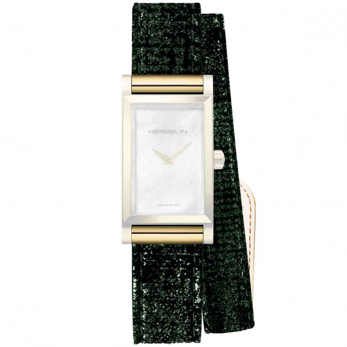 Bracelet montre interchangeable mauna Loa Velours Vert Brillant