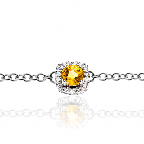 Bracelet One More saphir jaune et diamants 