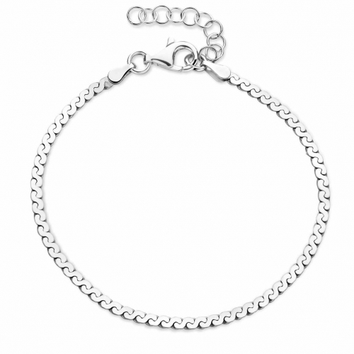 Bracelet plat en argent - Naiomy
