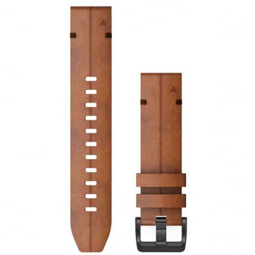Bracelet QuickFit 22 mm Cuir Marron - Garmin