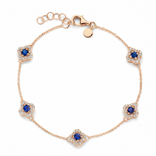 Bracelet saphir bleu et diamants - One More