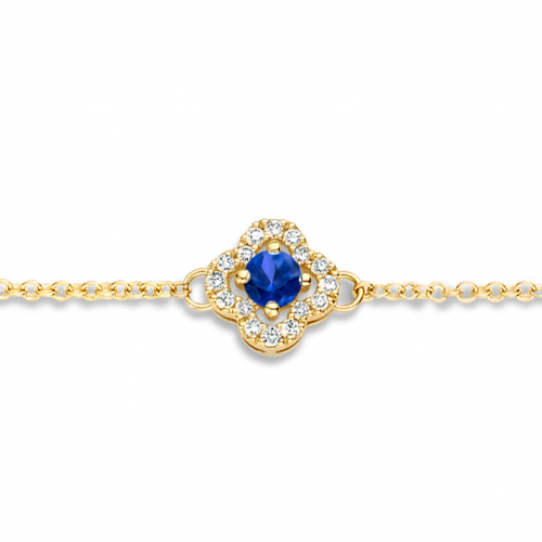 Bracelet Saphir Bleu et Diamants Salina