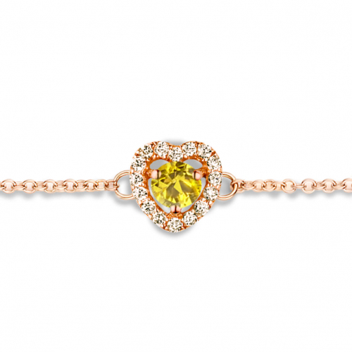 Bracelet Saphir jaune et Diamants- One More 