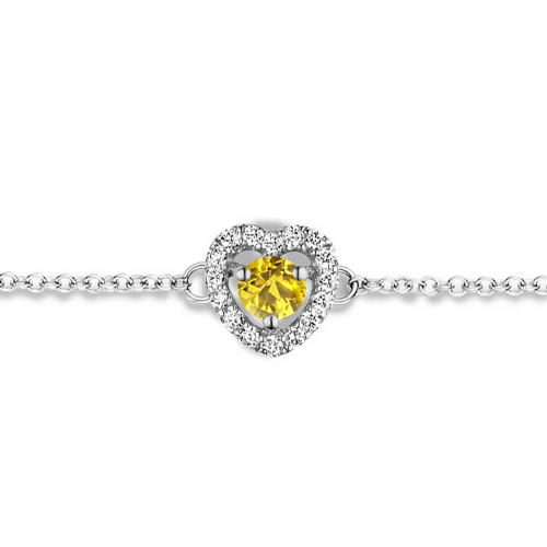 Bracelet Saphir Jaune et Diamants- One More 