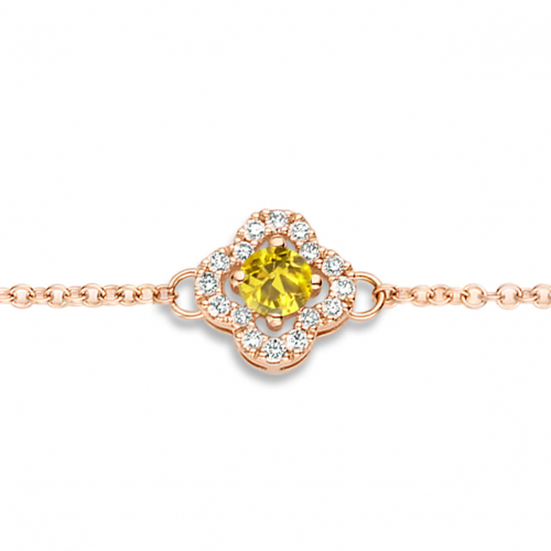 Bracelet Saphir Jaune et Diamants Salina