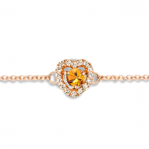 Bracelet Saphir orange et Diamants- One More 