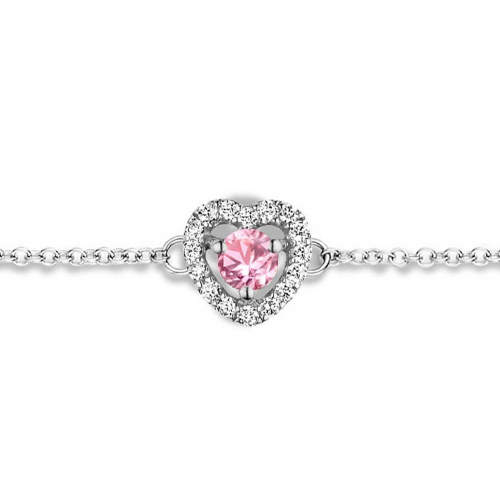 Bracelet Saphir Rose et Diamants- One More 