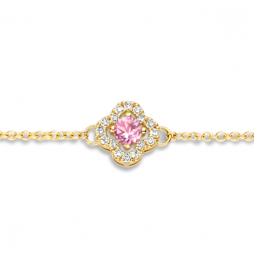 Bracelet Saphir Rose et Diamants Salina