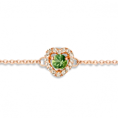 Bracelet Saphir Vert et Diamants- One More 