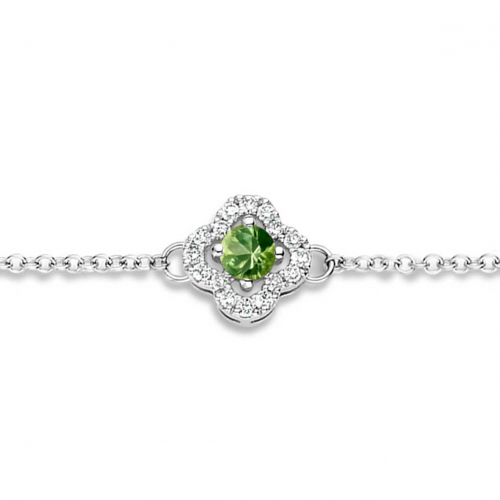 Bracelet Saphir Vert et Diamants- One More 