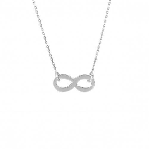 Chaine en or blanc 9 carats Fantaisie motif infini