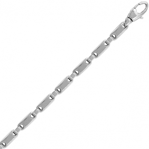 Chaine en or blanc Fantaisie 3mm