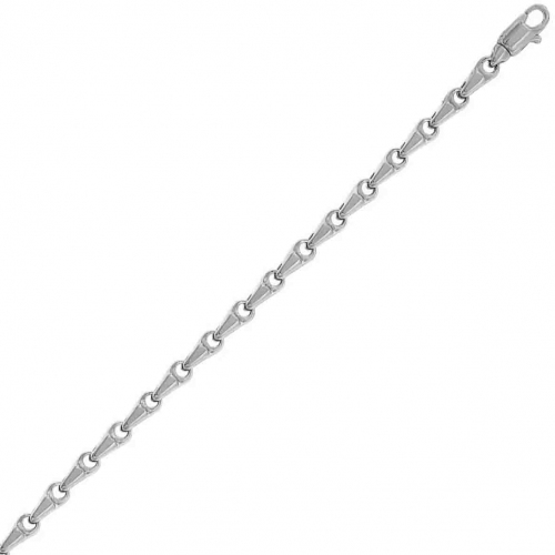 Chaine en or blanc Fantaisie 3mm