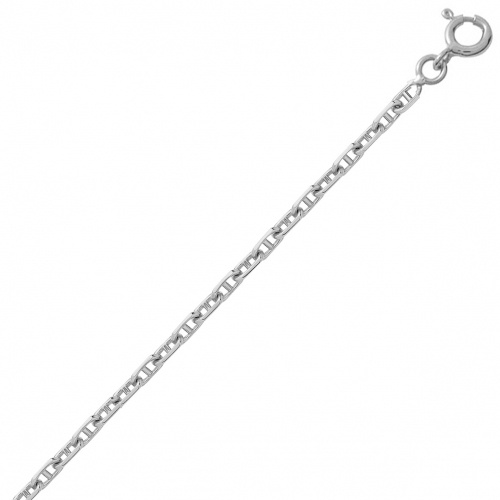 Cha�ne en or blanc maille marine 1.5mm