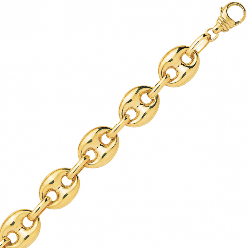 Chaine en or Grain de Caf� 12 mm
