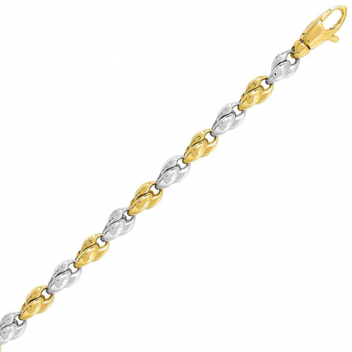 Chaine en or jaune et blanc Fantaisie 3.5mm