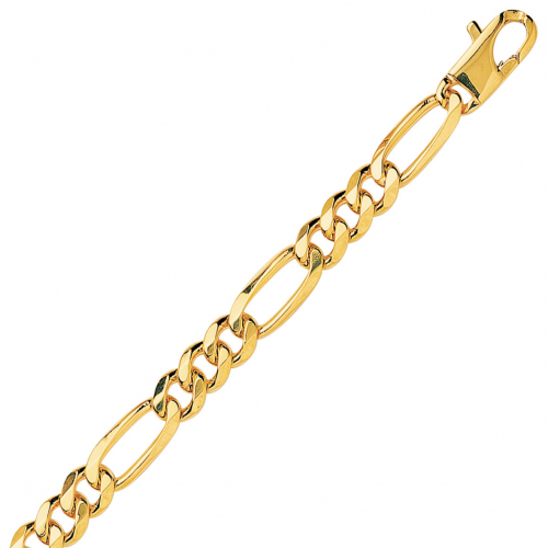 Chaine en or maille Altern�e ultra-plate 7mm