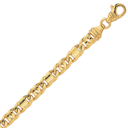 Cha�ne en or maille marine altern�e 3mm